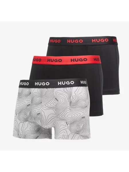 Bokserki Hugo Boss Trunk Triplet Design Black L czarne