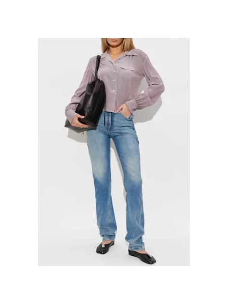 Jeansy straight leg Maison Margiela niebieskie