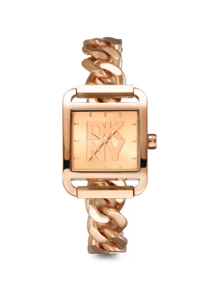 Ceas Dkny cu autograf roz