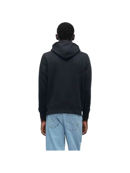 JACK & JONES Mikina STAR námornícka modrá / oranžová čierna
