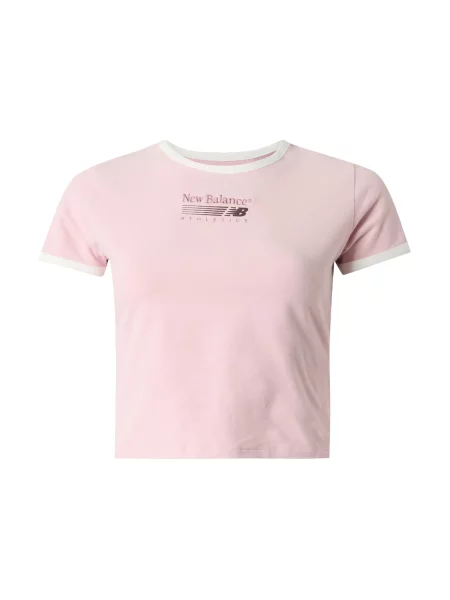 New balance Tricou ciclam / rosé alb
