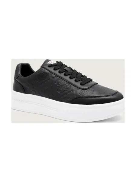 Guess Teniși din piele WINNO 3 negru