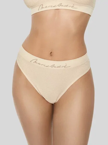 Женские трусики макси бежеві