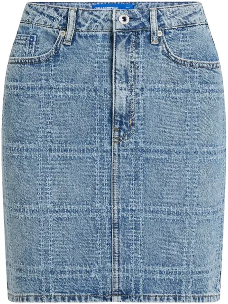 Fustă din denim Karl Lagerfeld Jeans albastru