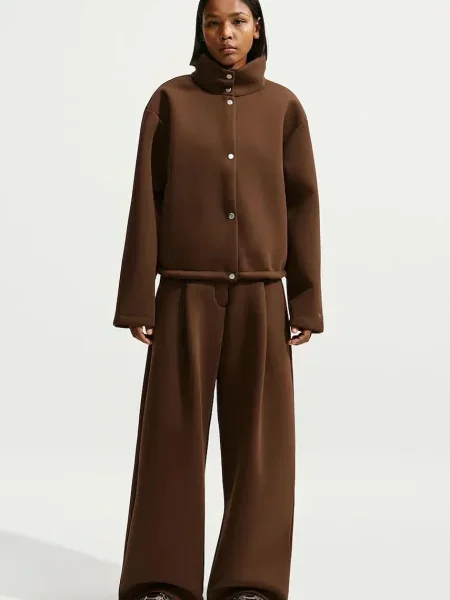 Nike Sportswear kurtka oversize z modalem brązowa