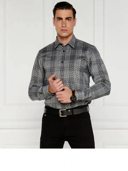 BOSS BLACK Cămașă LIAM negru