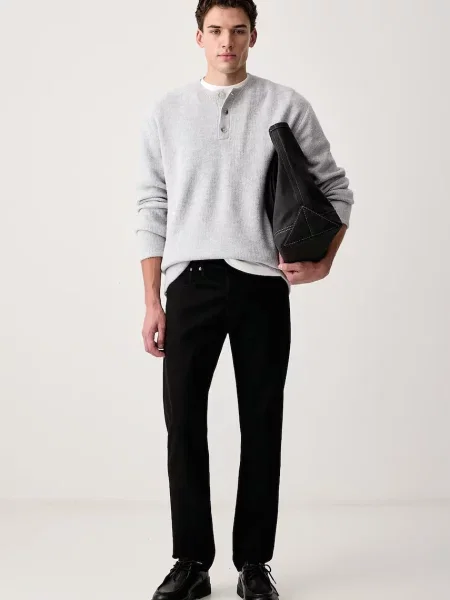 Levi's sveter pánsky s prímesou vlny WOODACRE HENLEY sivá