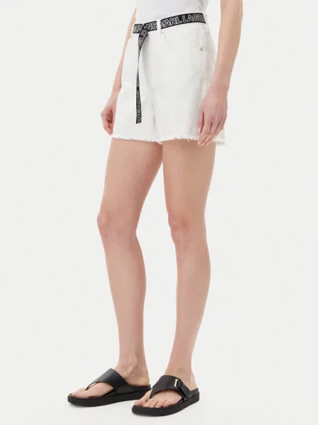 Karl Lagerfeld Jeans Szorty jeansowe biały
