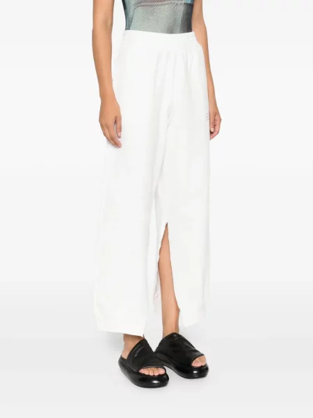 Pantaloni Mm6 Maison Margiela cu imagine alergare alb