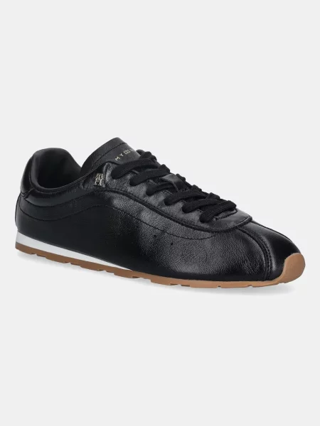 Tommy Hilfiger sneakers din piele TH LOW PROFILE RUNNER negru
