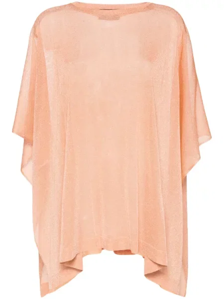 Top Fabiana Filippi tricotate transparente roz