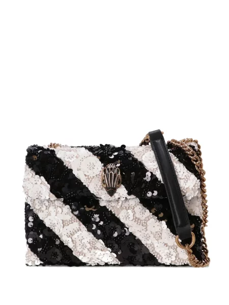 Чанта куфарчета Kurt Geiger London с пайети черно