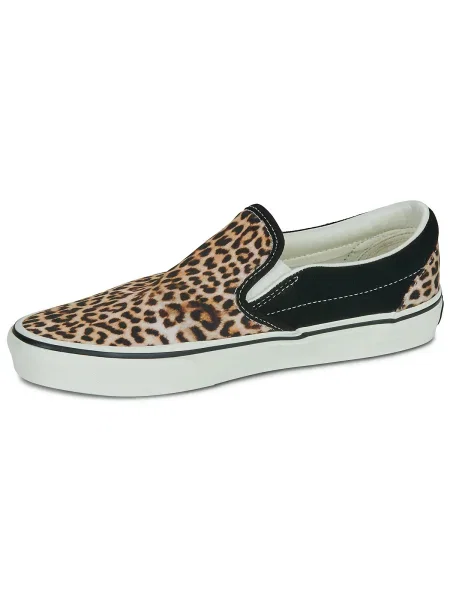 Slip on tenisky Vans s leopardím vzorom čierna