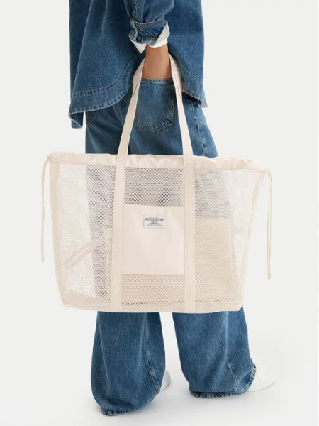 Torebka Guess Jeans beżowa