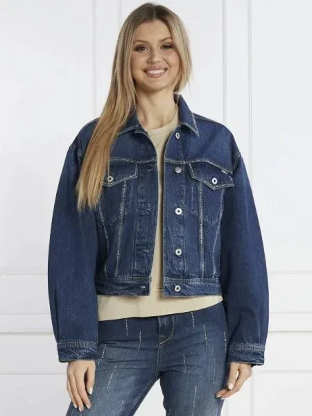 Pepe Jeans London Farmer kabát TURNER SPARKLE kék