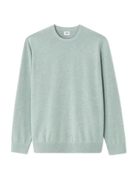 Едноцветен пуловер Celio зелено