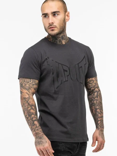 Tapout Tricou gri metalic negru