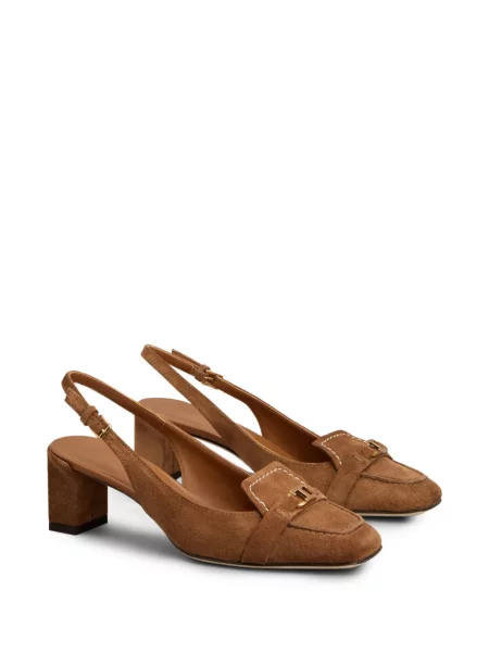 Pantofi cu toc Tod's slingback maro
