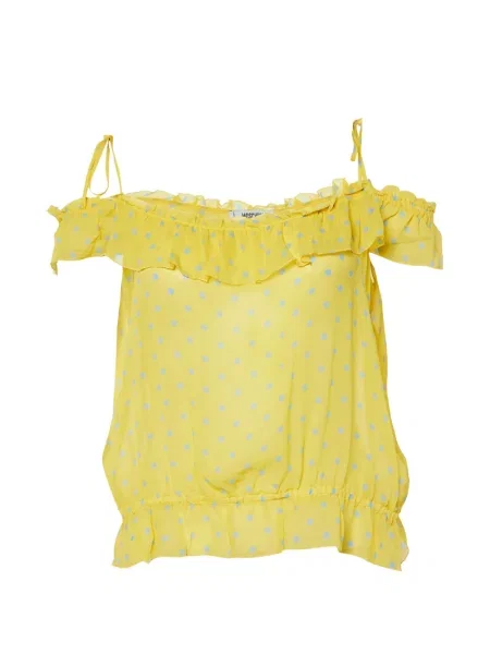 Top Moschino Cheap & Chic cu buline galben