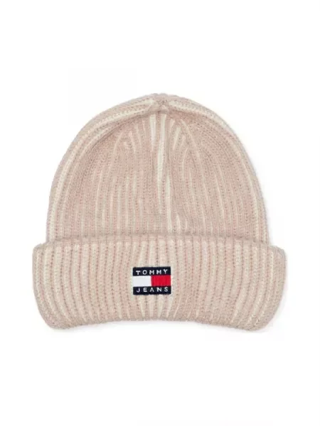Tommy Jeans Căciulă HERITAGE cu adaos de lână bej