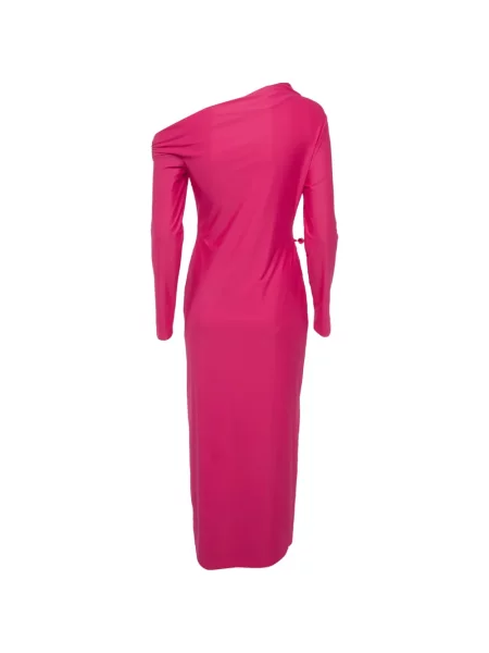 Rochie maxi Self-portrait cu un umăr gol roz