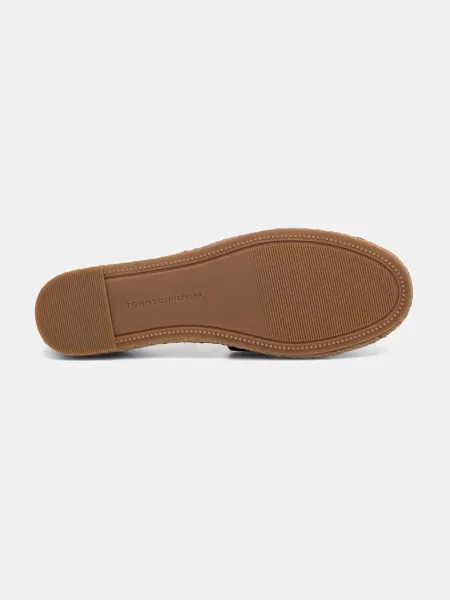 Tommy Hilfiger еспадрили с платформа дамски от велур TH PLATFORM ESPAD SUEDE STRAP черно