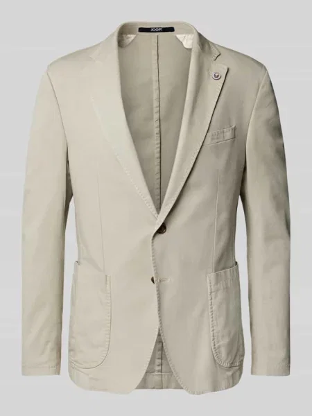 Marynarka na 2 JOOP! Collection;Mieszanka bawełny z dodatkiem lyocellu;Krój slim fit;Model ‘Hoverest’;Kołnierz z połami;Wpuszczane kieszenie;Długość tyłu w rozmiarze 72 cm;Sz beżowa