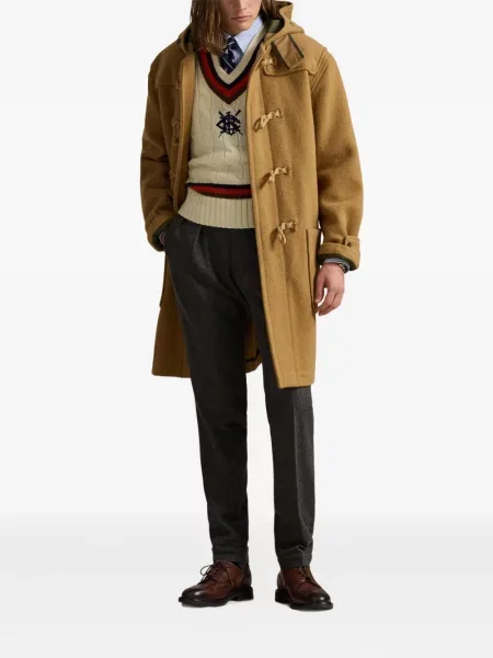 Ριγέ polo Polo Ralph Lauren με κουκούλα με αυτόγραφο λευκό