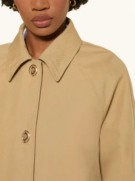Claudie Pierlot Trencz Z Odpinanym Kołnierzem beige beżowy