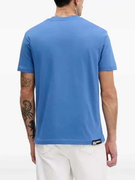 Majica Karl Lagerfeld Jeans s printom plava