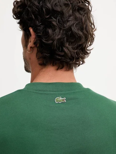 Свитер Lacoste с аппликацией зеленый