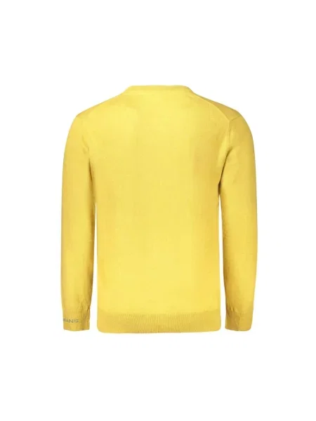 Haftowany sweter Pepe Jeans żółty