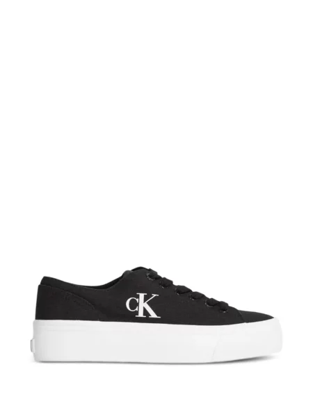 Sneakerși Calvin Klein Jeans cu platformă din canvas negru