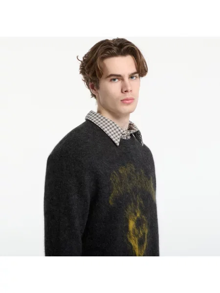 Sweter AllSaints Scared Crew Cinder Blk/ Yellow XL żółty