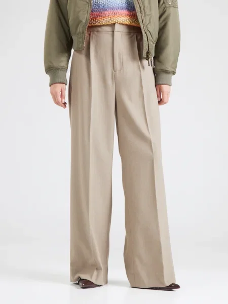 Cph Muse Pantaloni cu dungă TAILOR' bej