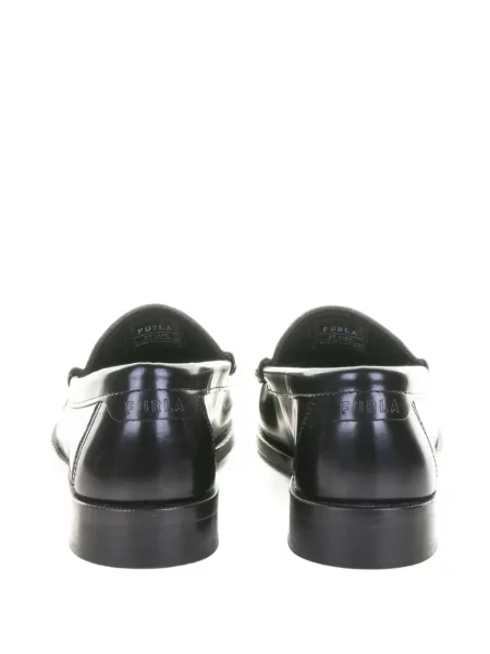 Pantofi loafer Furla din piele negru