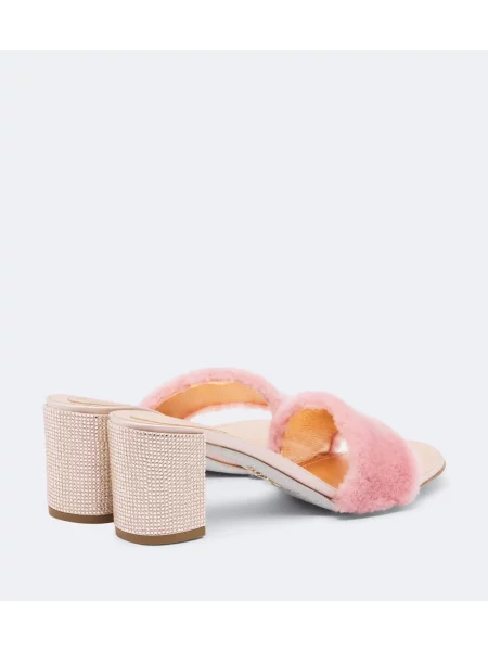 Kožené mules René Caovilla ružová