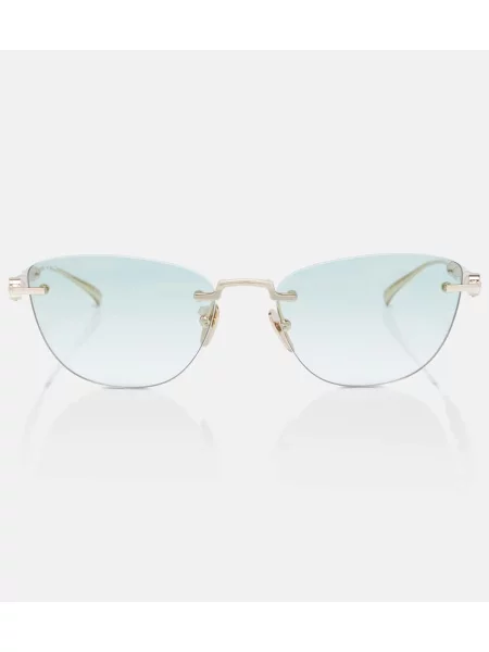 Ochelari de soare Gucci din bambus verde
