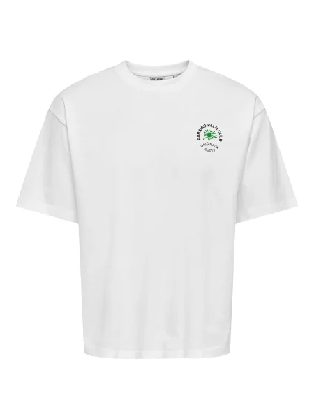 Only & Sons Tricou ONSFRED ESCAPE azur / verde / negru alb