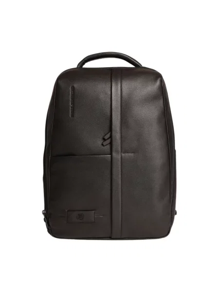 Torba na laptopa Piquadro skórzana czarna