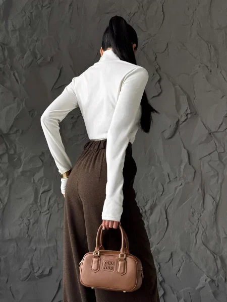 Брюки Jadone Fashion коричневые