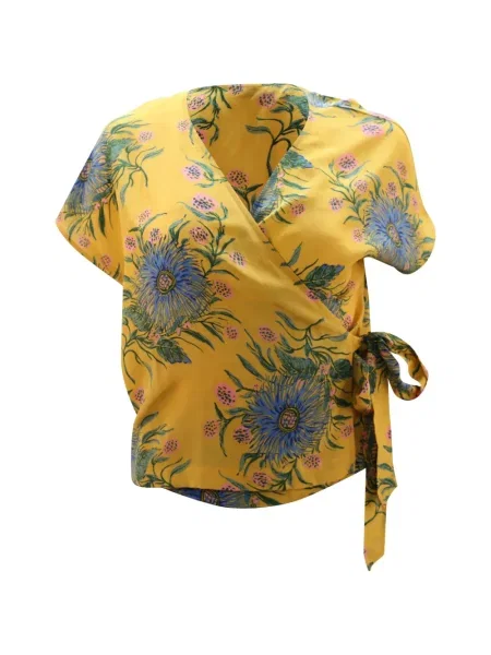 Bluzka Madewell w kwiatki z nadrukiem żółta