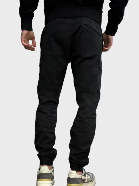 Брюки Stone Island с камнями черные