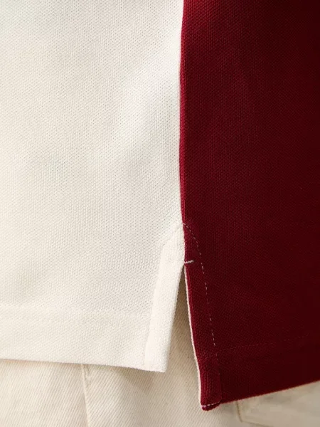 Tommy Hilfiger тениска с яка мъжка от с бежово
