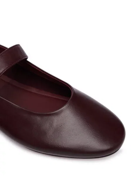 Tommy Hilfiger Balerinke Buckle Leather Ballerina rjava
