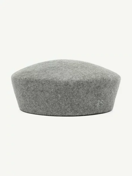 RUSLAN BAGINSKIY căciulă de damă din lână Wool Felt Pillbox Hat gri