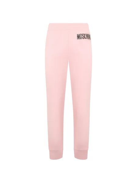 Pantaloni Moschino cu imagine alergare roz