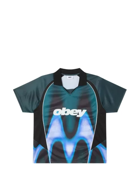 Tricou Obey cu imagine verde