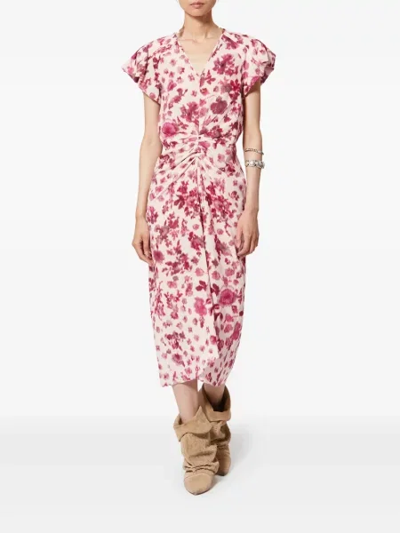 Rochie Isabel Marant cu model floral cu volane de costum