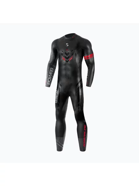Costum de neopren de triatlon pentru bărbați Synergy Adrenaline Full Sleeve 5 mm black/red negru